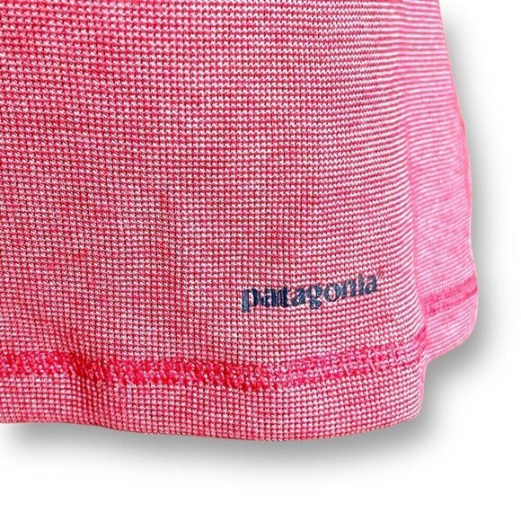 Patagonia Womens Capilene Base Layer Top XS Coral Long Sleeve V-neck Performance - Picture 6 of 8